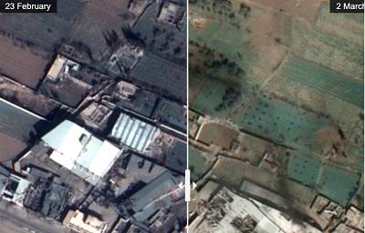 Satellite images show destruction in Eastern Ghouta